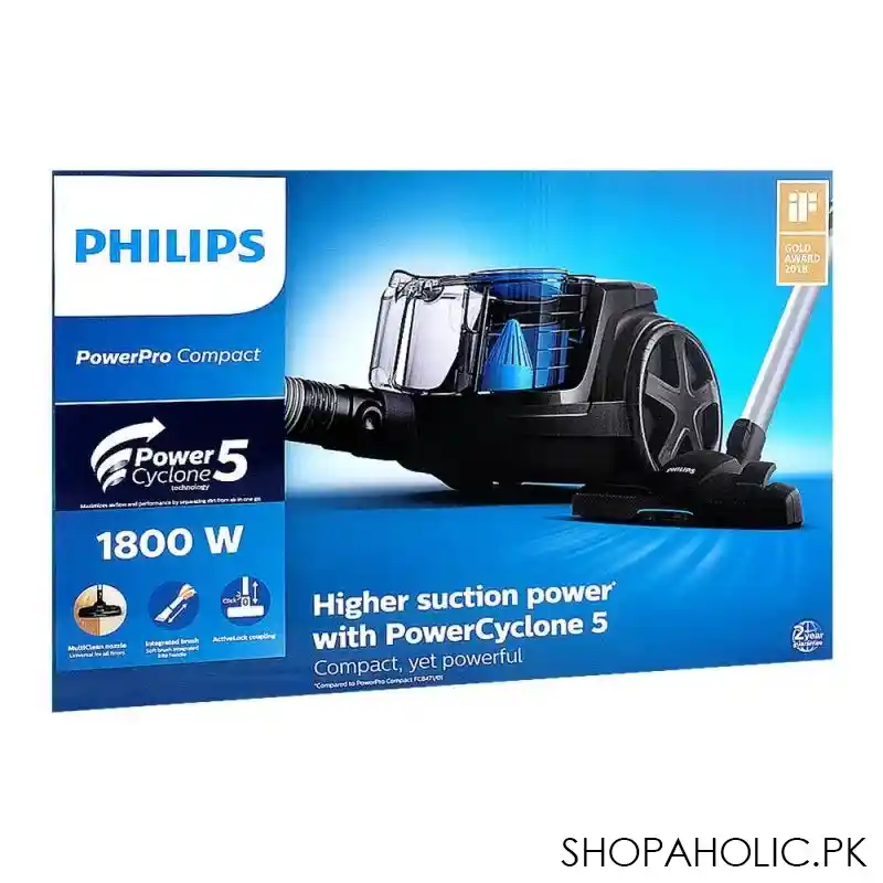 philips power pro compact vaccum cleaner black fc9350/01 image2