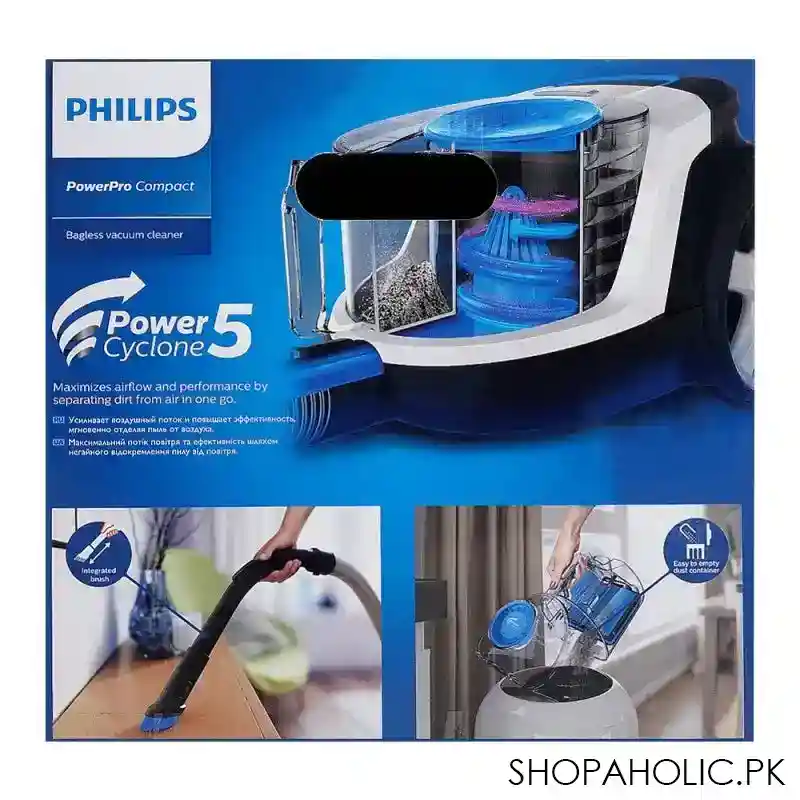 philips power pro compact vaccum cleaner black fc9350/01 image3