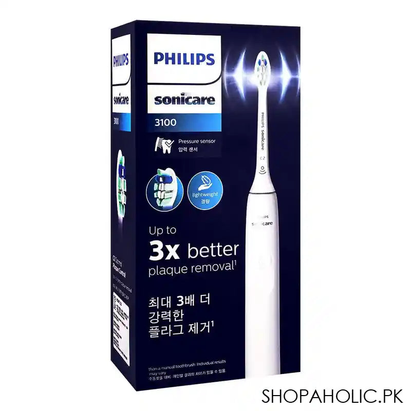 Philips Sonicare 3100 Pressure Sensor 3x Better Plaque Removal Toothbrush, HX3671/23-32 - Image 2