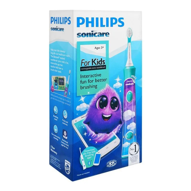 philips sonicare for kids rechargeable sonic toothbrush, hx6321/03 image2