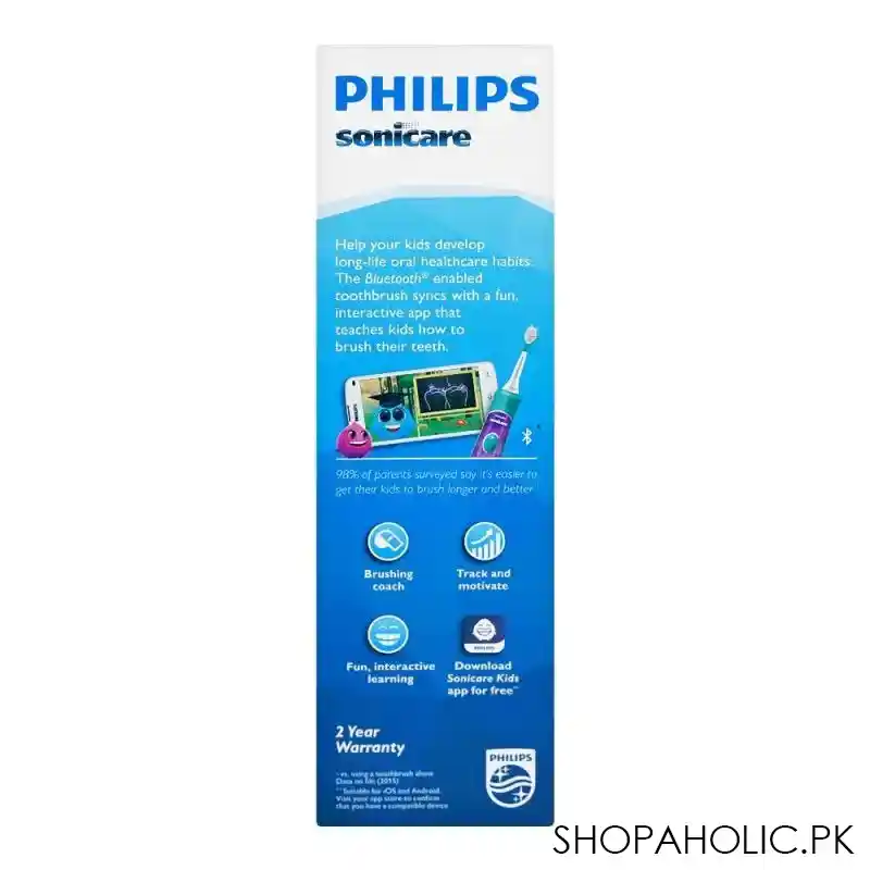 philips sonicare for kids rechargeable sonic toothbrush, hx6321/03 image5