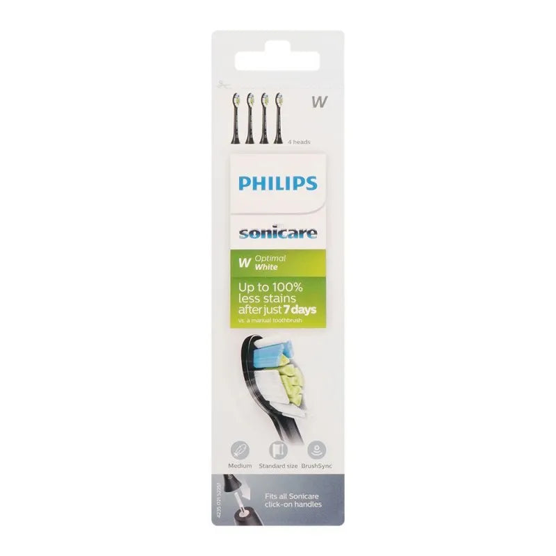 philips sonicare optimal white 4 replacement brush heads, medium, hx6064/96 image2