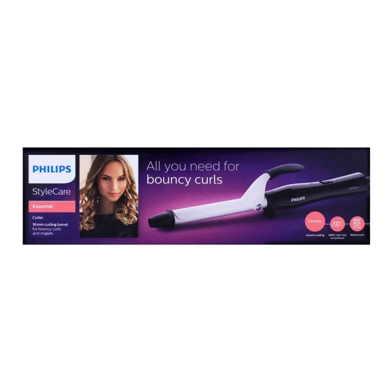 philips stylecare essential ceramic hair curler, bhb862 image2