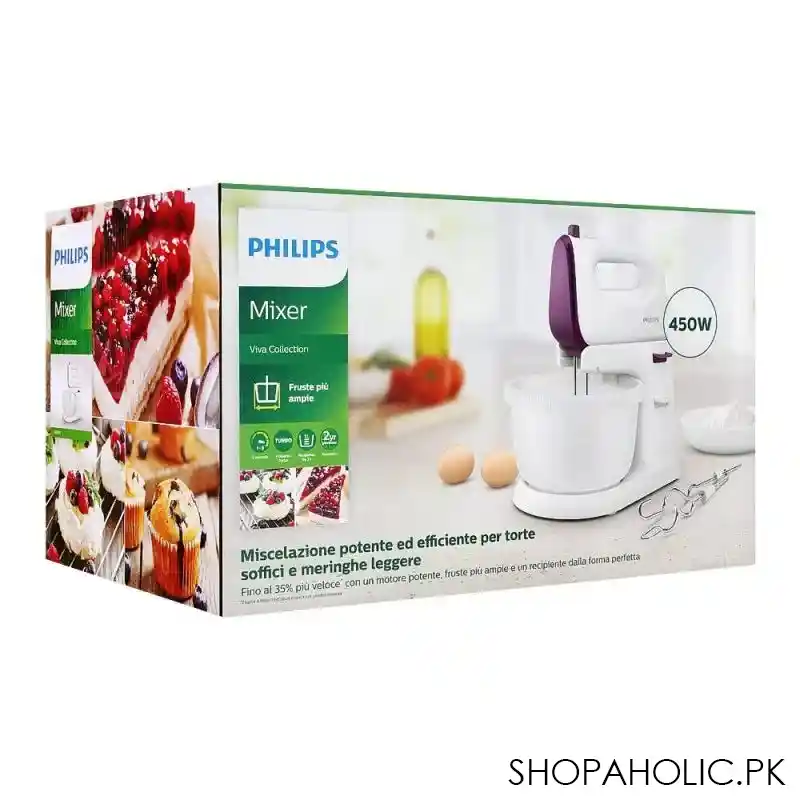 philips viva collection mixer, white, hr 3745 image3