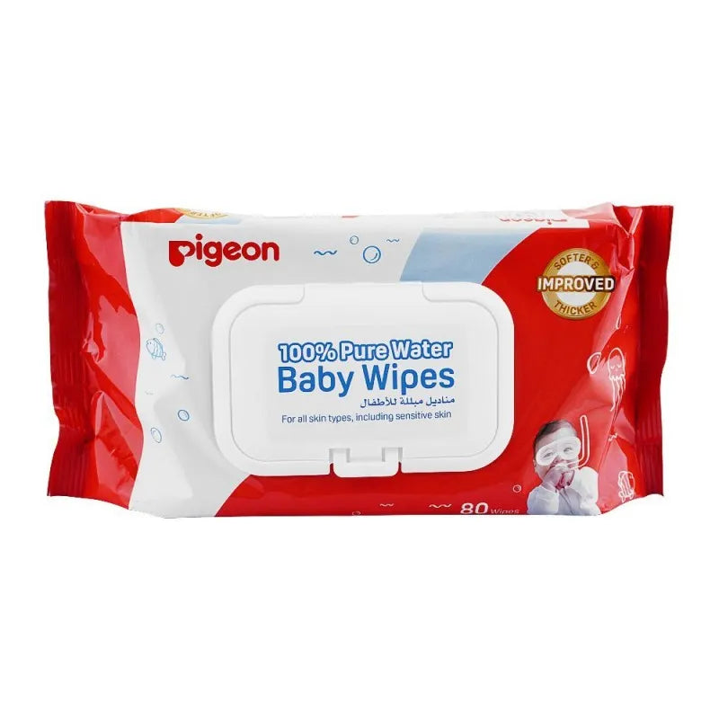 pigeon 99% pure water extra soft baby wipes, 80 pack, p387 image2