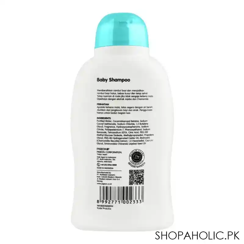 pigeon baby shampoo, hypoallergenic, good for sensitive skin, 200ml image2