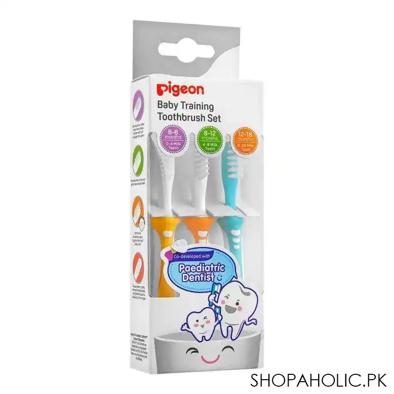 pigeon baby training toothbrush, lesson 123 set, k78343 1 main image