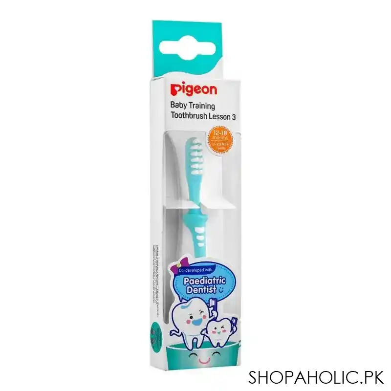 pigeon baby training toothbrush, lesson 3, 12 18m, orange, k78342 1 main image