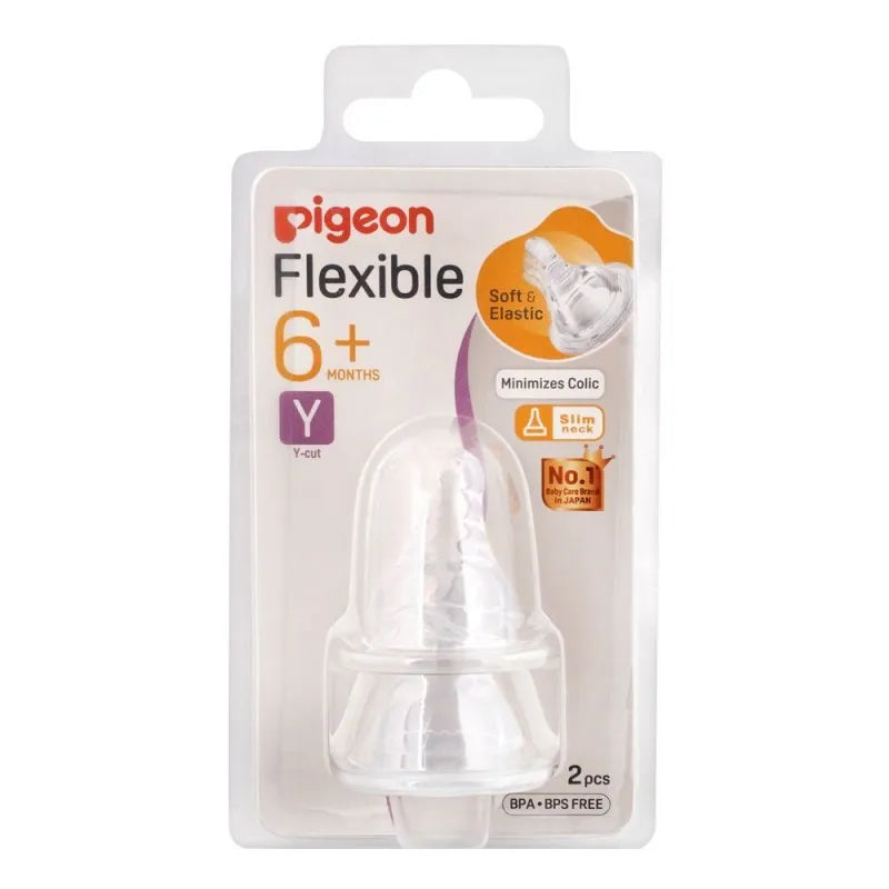 pigeon flexible peristaltic nipple 6+m y cut   26660 image2