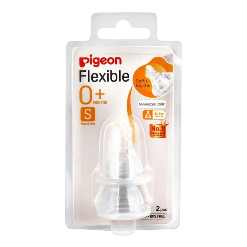 pigeon flexible peristaltic nipple, 6m+, small, 26658 image2