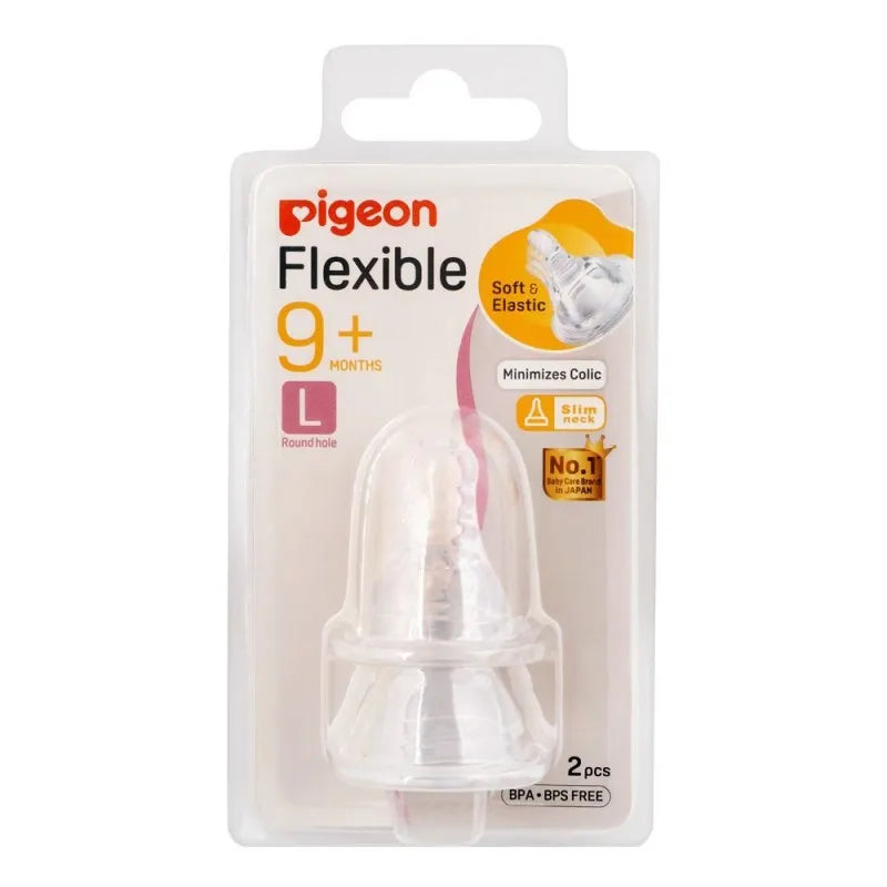 pigeon flexible peristaltic nipple 9+m large   26661 image2