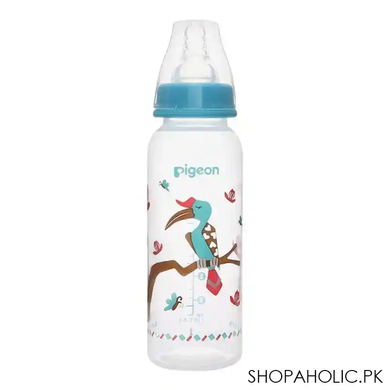 pigeon flexible sn soft & elastic pp feeding bottle, hornbill, 240ml, a79407 main image