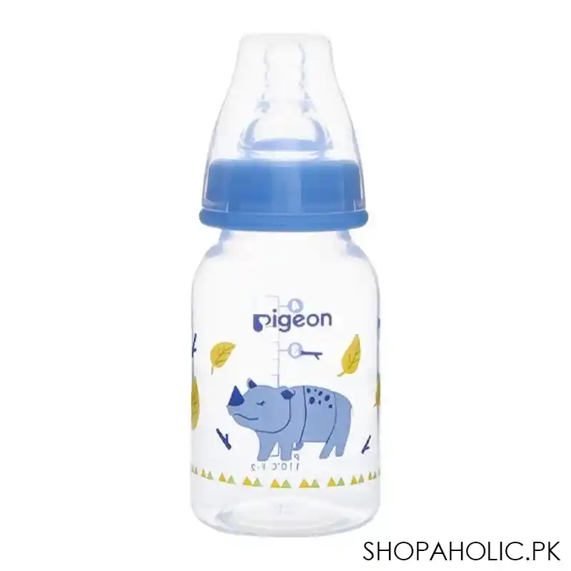 pigeon flexible sn soft & elastic pp feeding bottle, rhino, 120ml, a79403 main image