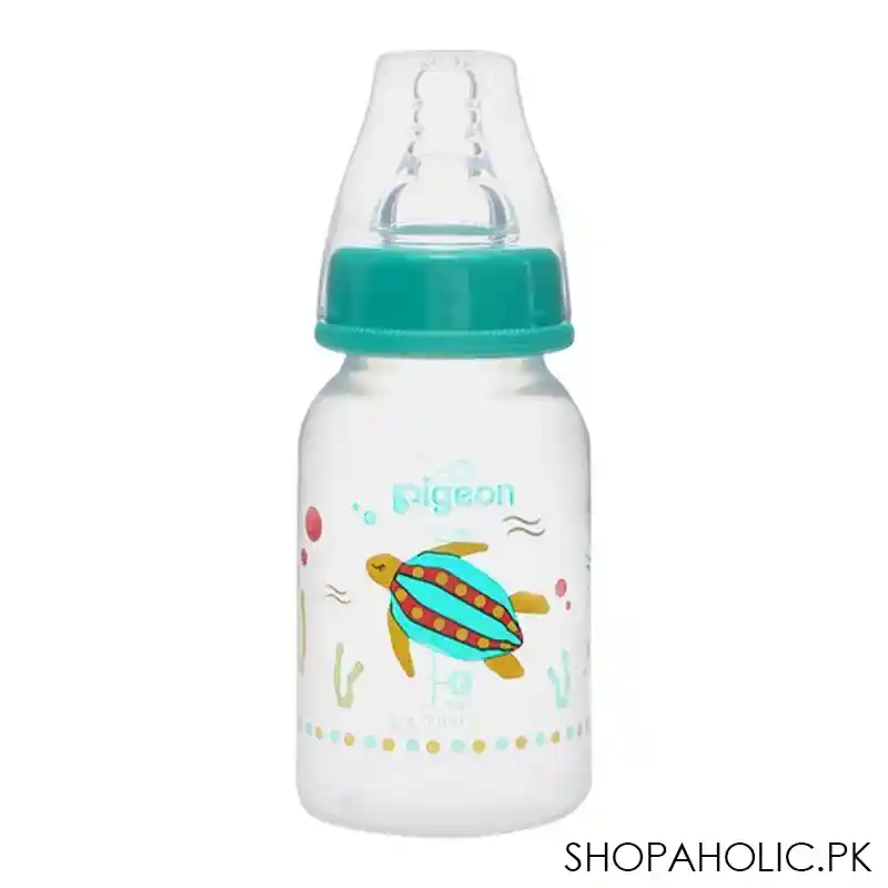 pigeon flexible sn soft & elastic pp feeding bottle, turtle, 120ml, a79400 main image