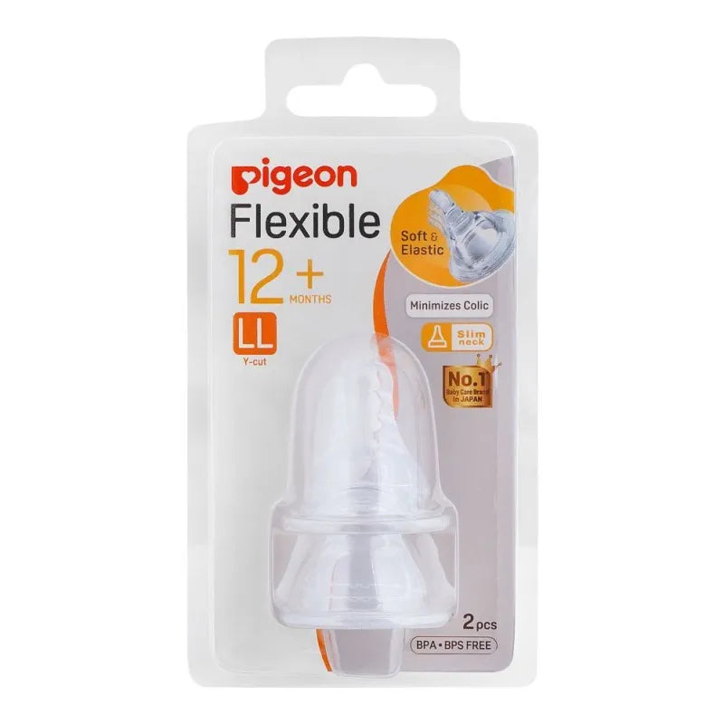 pigeon flexible y cut soft & elastic 12m+nipple, 2 pack, b79344 image2