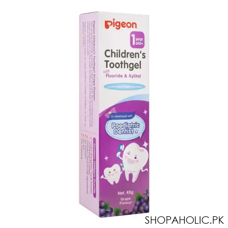 pigeon grape flavour fluoride & xylitol children's toothgel, 45g image2