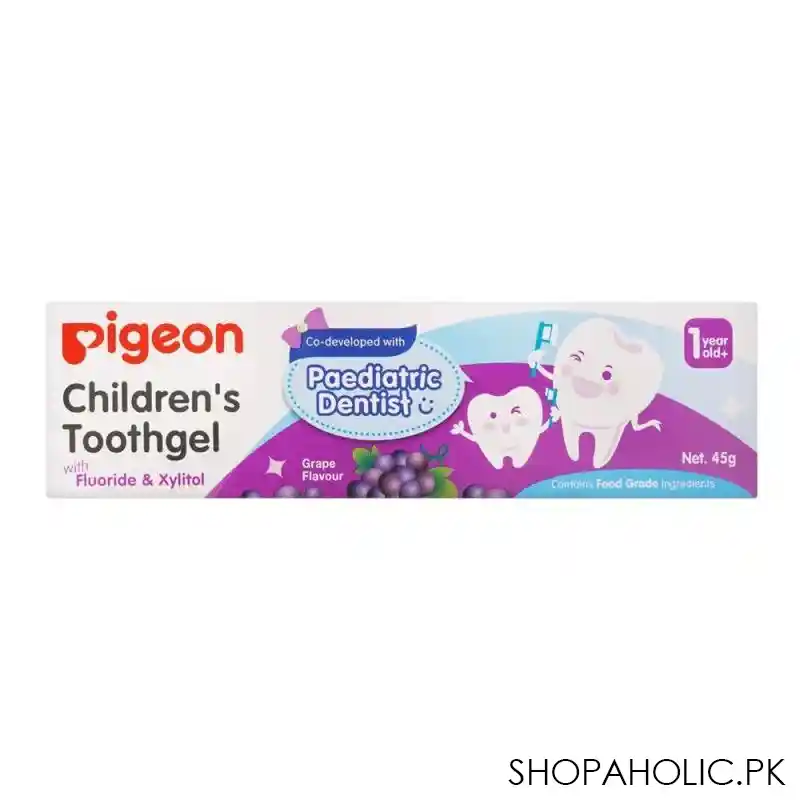 pigeon grape flavour fluoride & xylitol children's toothgel, 45g image3