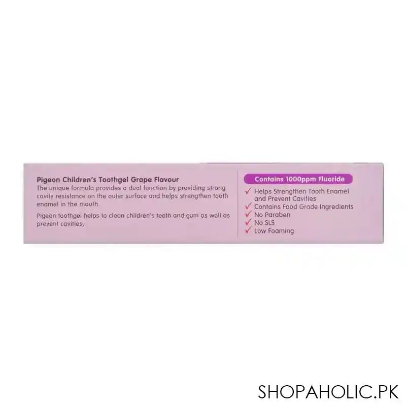 pigeon grape flavour fluoride & xylitol children's toothgel, 45g image4