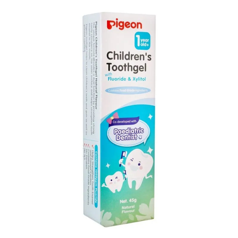 pigeon natural flavour fluoride & xylitol children's toothgel, 45g image2