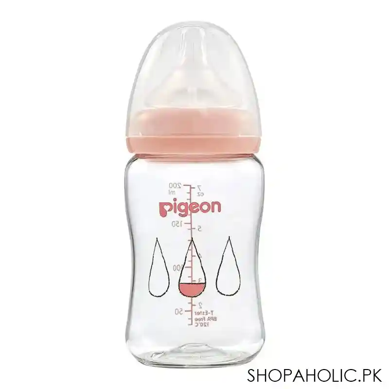 pigeon soft touch wn t ester feeding bottle, dew drop, 200ml, a79448 main image