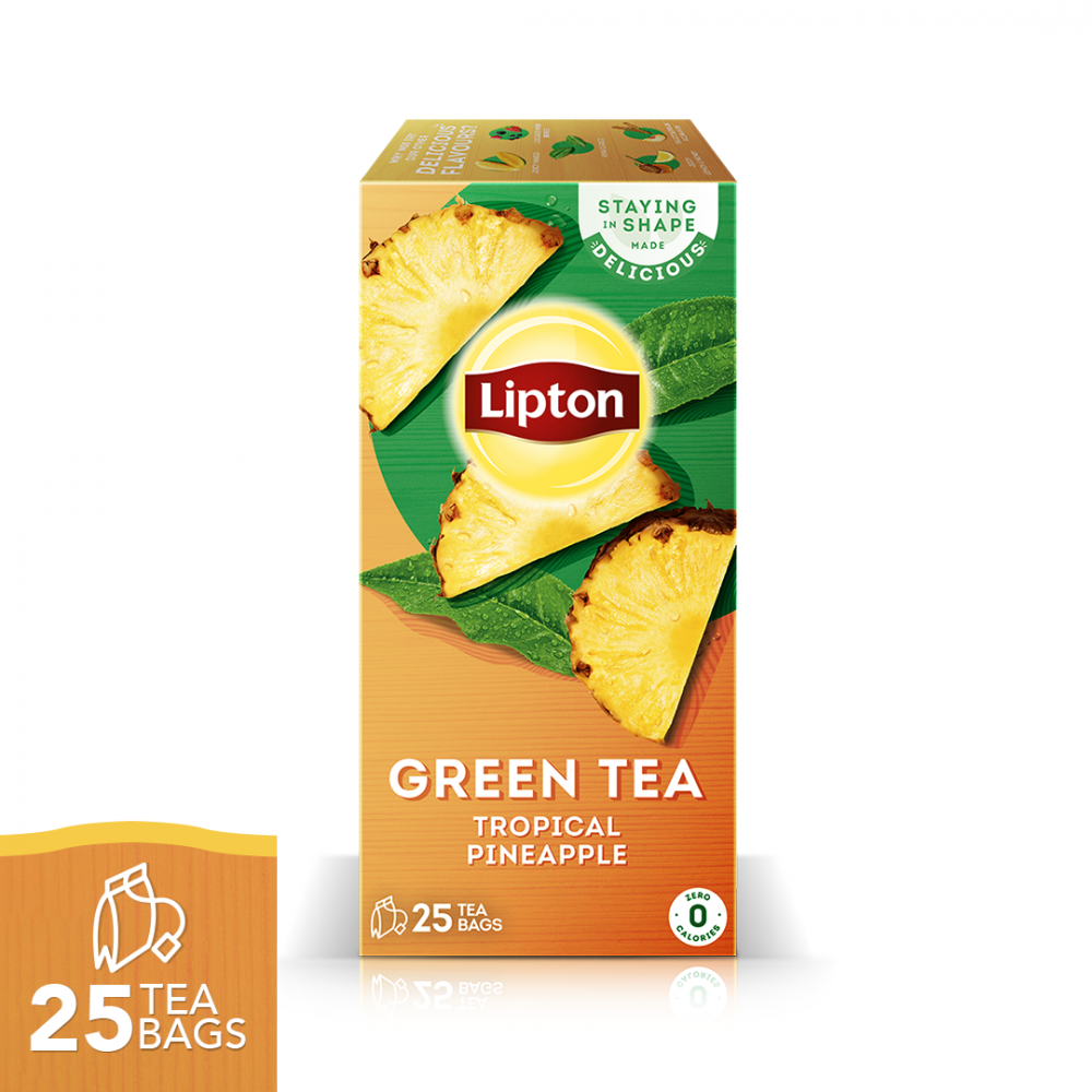 Lipton Tropical Pineapple Green Tea Bags, 25-Pack - Main Image