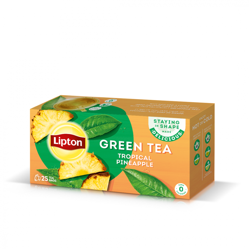 Lipton Tropical Pineapple Green Tea Bags, 25-Pack - Image 2