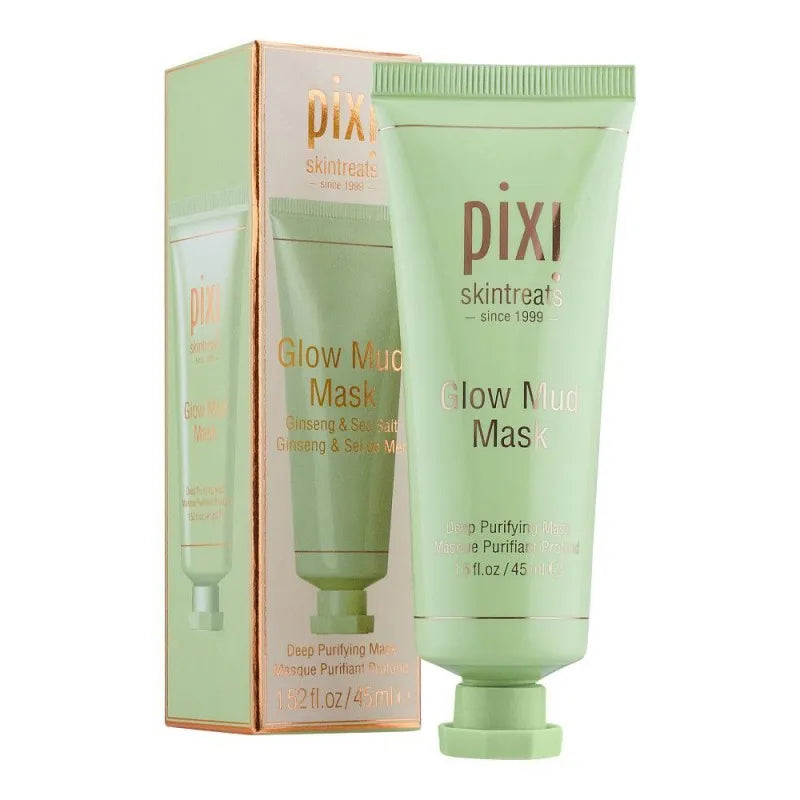 pixi skintreats ginseng & sea salt glow mud deep purifying face mask, 45ml main image