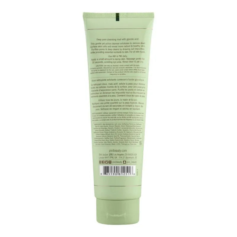 pixi skintreats glycolic acid & aloe vera glow mud cleanser, 135ml image2