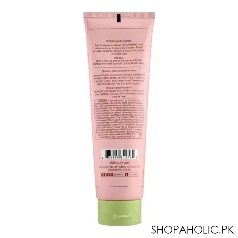 pixi skintreats rose & chamomile flower rose cream cleanser, 135ml image2