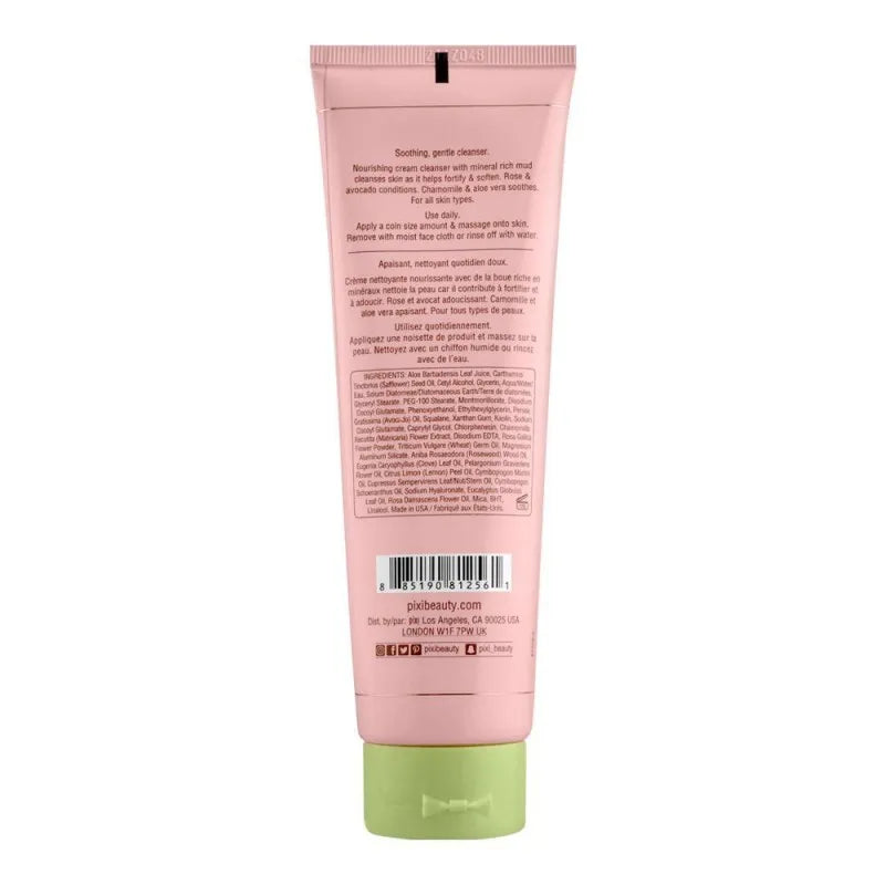 pixi skintreats rose & chamomile flower rose cream cleanser, 135ml image2