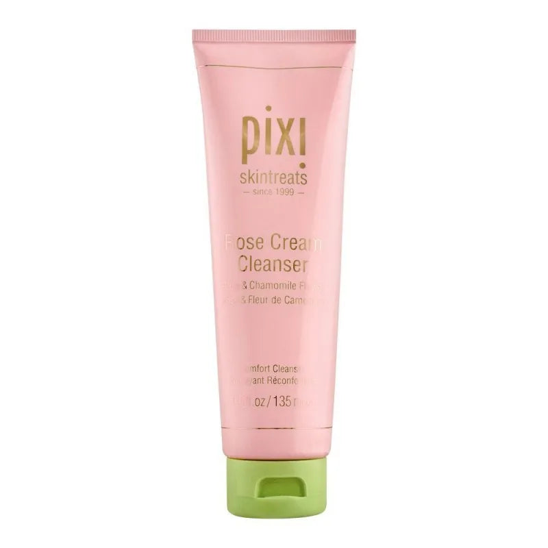 pixi skintreats rose & chamomile flower rose cream cleanser, 135ml main image