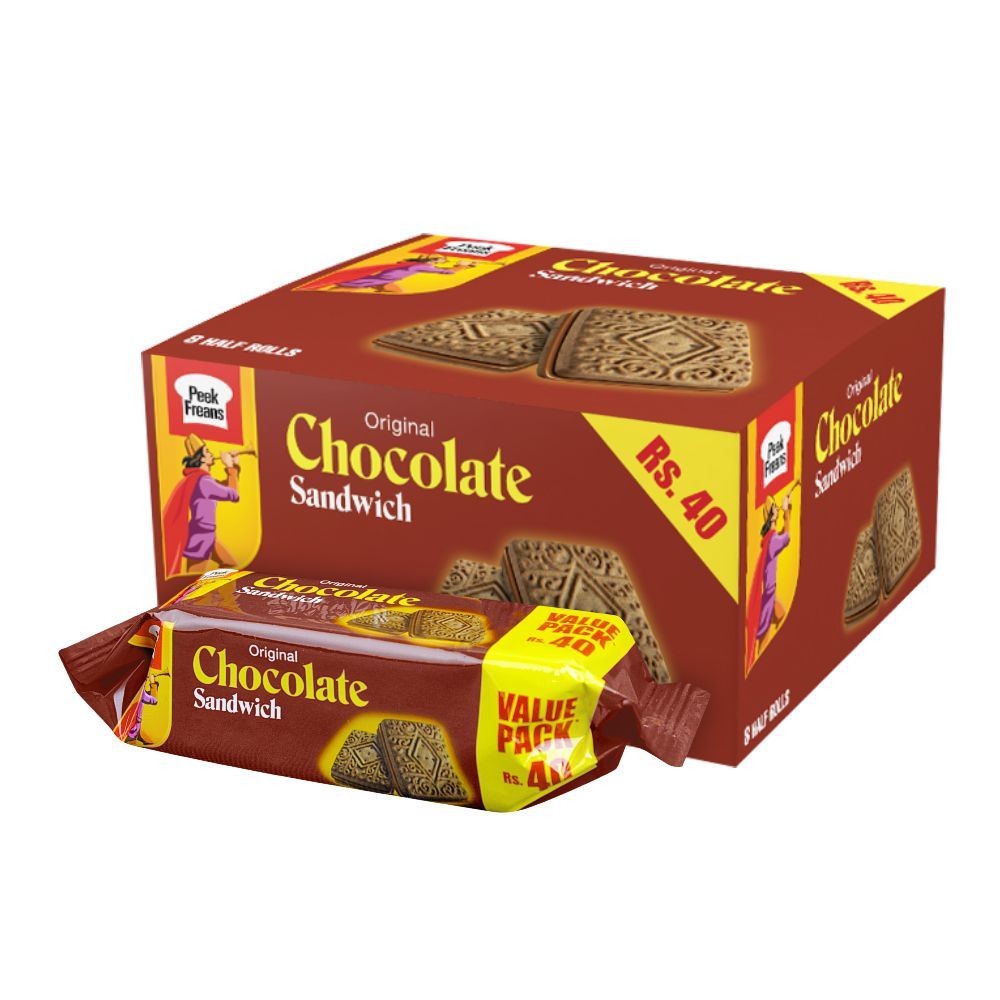 Peek Freans Original Chocolate Sandwich, 8-Half Roll Pack - Main Image