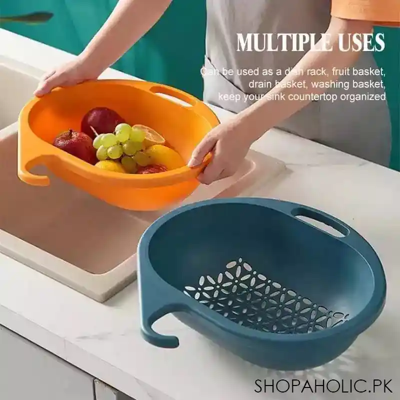 plastic fruit vegetable wash drain basket image5