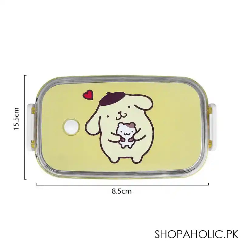 Pompompurin Stainless Steel Seal Insulated Lunch Box, Yellow, 6.1in (H) x 3.3in (W) x 1.8in (D), Tq29-29 - Image 2