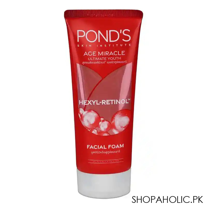 Pond's Age Miracle Ultimate Youth Hexyl-Retinol Facial Foam, 90g - Image 3