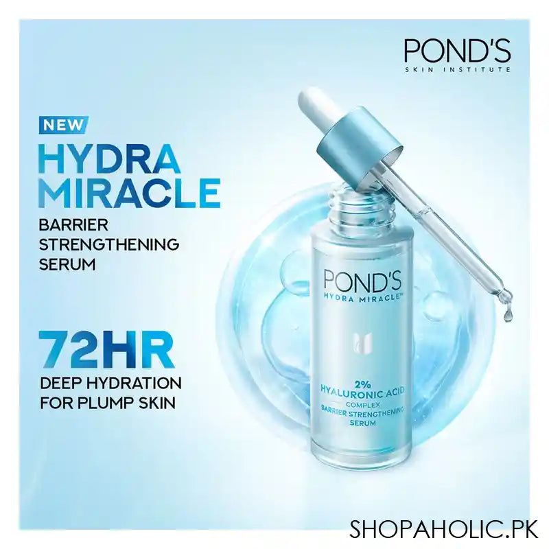 Pond's Hydra Miracle 2% Hyaluronic Acid Complex Barrier Strengthening Serum, 15ml - Image 2