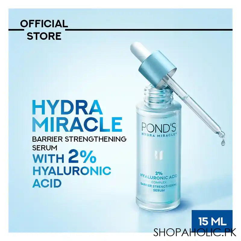 Pond's Hydra Miracle 2% Hyaluronic Acid Complex Barrier Strengthening Serum, 15ml - Main Image