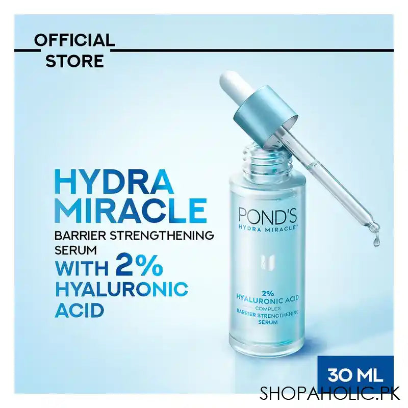 Pond's Hydra Miracle 2% Hyaluronic Acid Complex Barrier Strengthening Serum, 30ml - Main Image