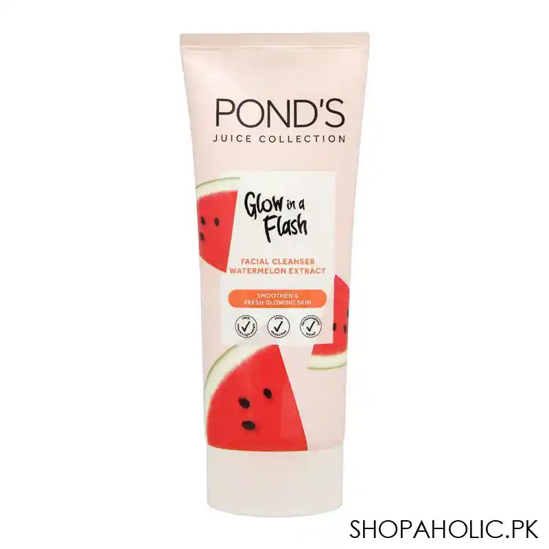 Pond's Juice Collection Glow In A Flash Facial Cleanser, Watermelon Extract, 90g - Main Image