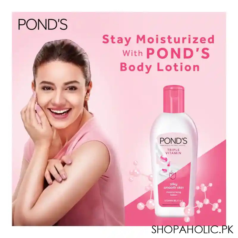 Pond's Triple Vitamin Moisturizing Lotion, Silky Smooth Skin, 100ml - Main Image