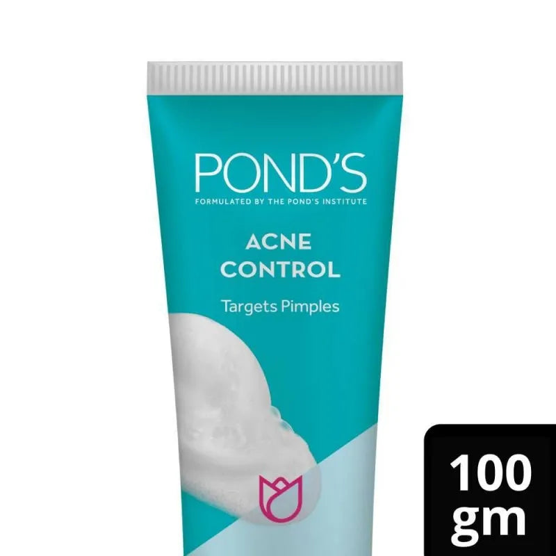 pond's acne control targets pimples face wash, 100g main image