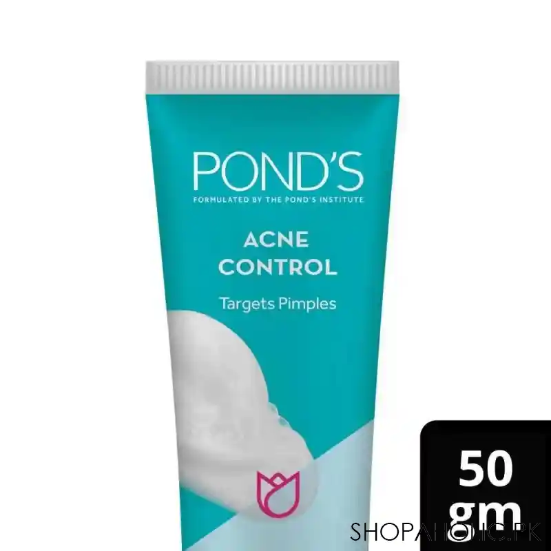 pond's acne control targets pimples face wash, 50g main image