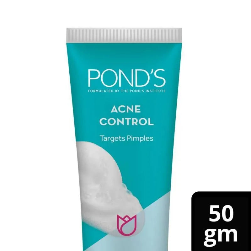 pond's acne control targets pimples face wash, 50g main image