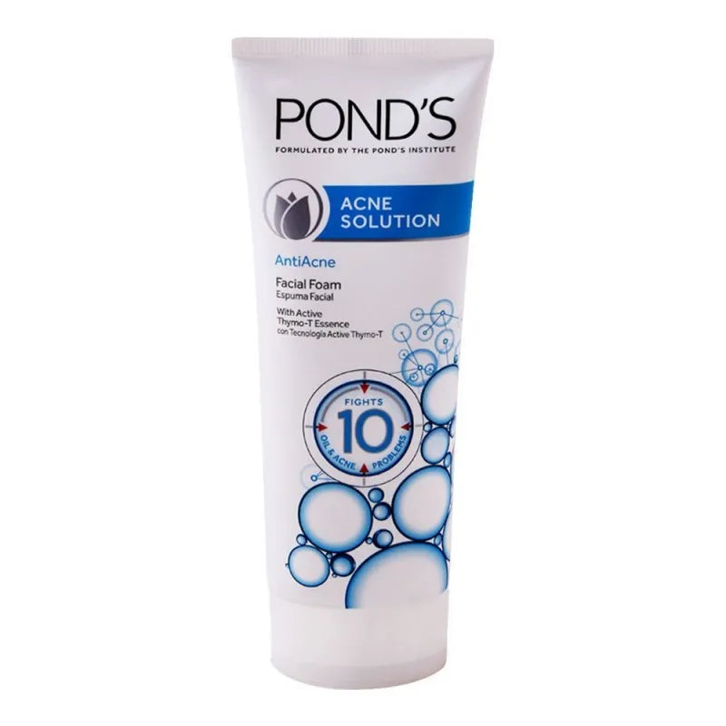 pond's acne solutions anti acne facial foam, 100g main image