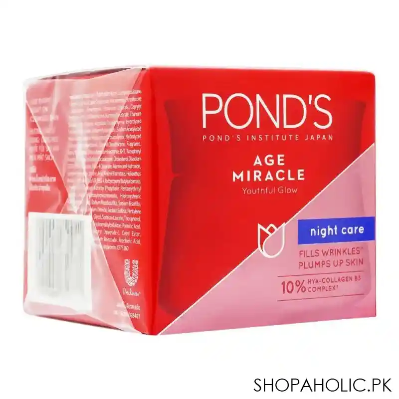 pond's age miracle wrinkle corrector night cream, 50ml jar, thai main image