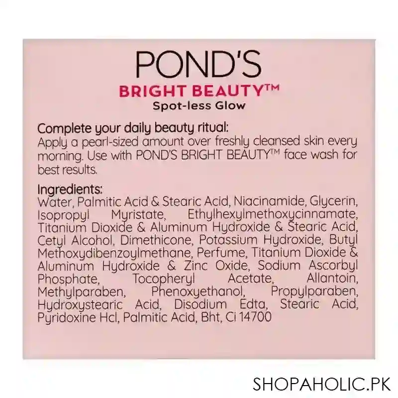 pond's bright beauty spot less glow day cream, 50g image4