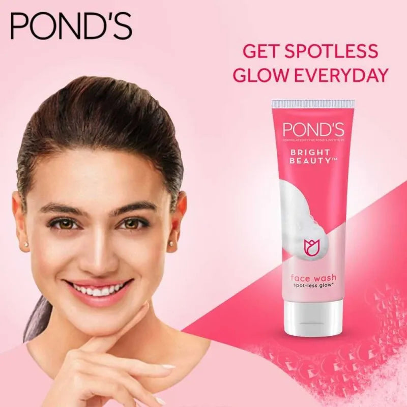 pond's bright beauty spot less glow face wash, 50g image2