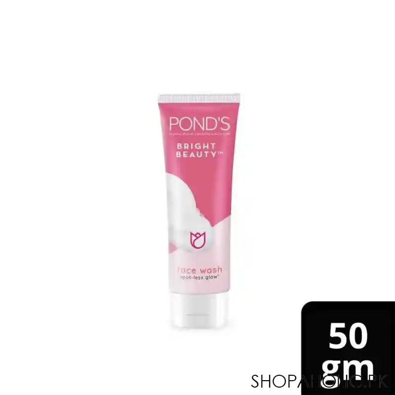 pond's bright beauty spot less glow face wash, 50g main image