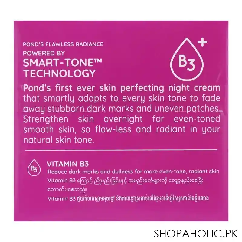 pond's flawless radiance even tone glow night cream, 50g image3