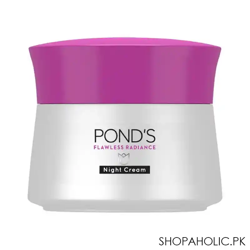 pond's flawless radiance even tone glow night cream, 50g main image